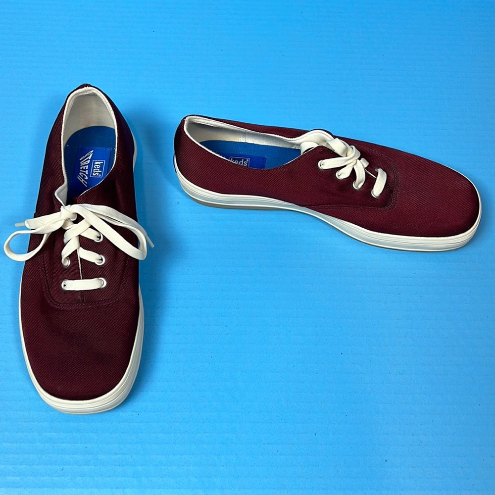 Keds Stretch Burgundy Sneakers Shoes 9.5